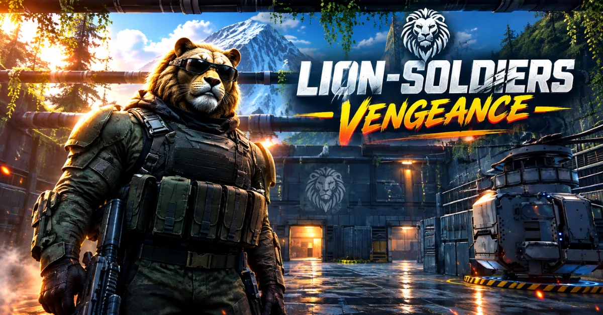 Lion Soldier's Vengeance: Animal Wars game cover